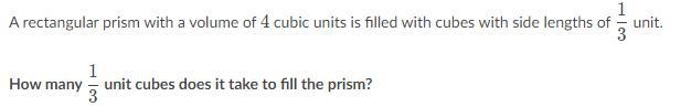 A rectangular prism with a volume of 4 cubic units is filled with cubes with side-example-1