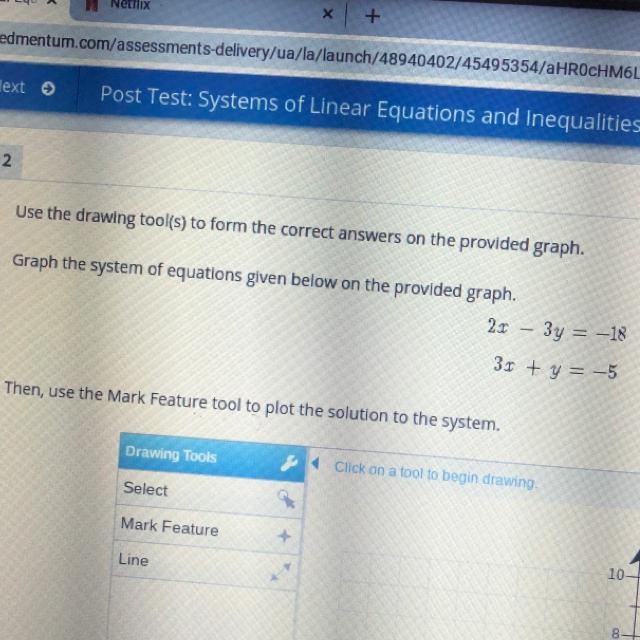 Helppp!! 21 - 3y = -18 3x+ y = -5-example-1