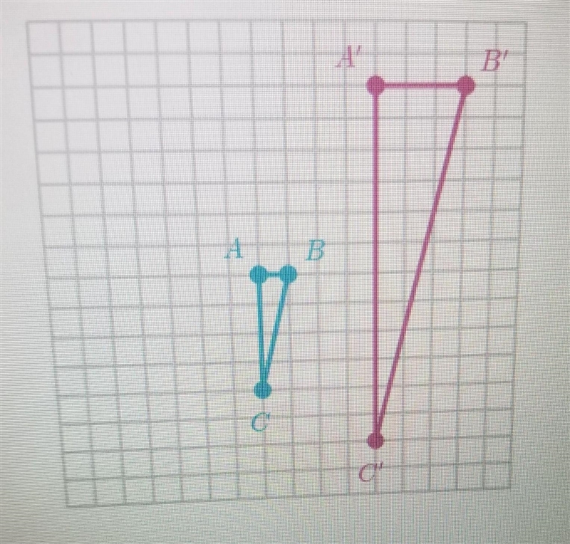 HELP PLEASE!!!! LOOK AT THE PIC!!! Triangle A'B'C' is the image of Triangle ABC under-example-1