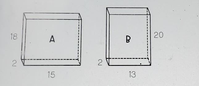 Which is a true statement about the two rectangular prisms shown below​-example-1