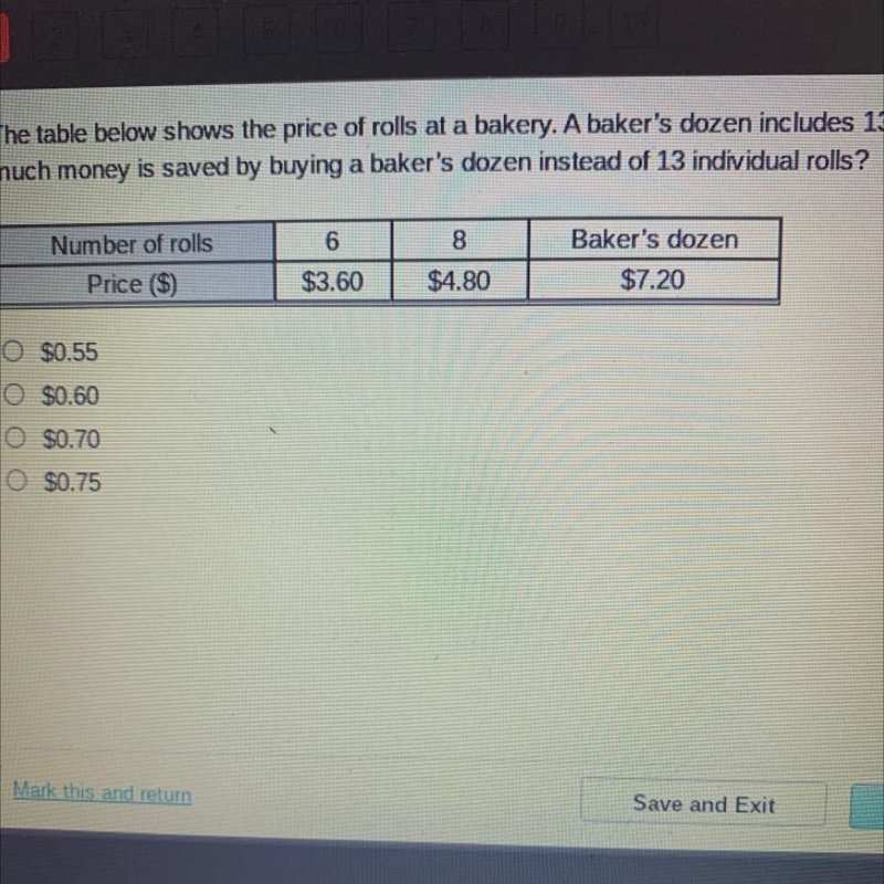 The table below shows the price of rolls a bakeryA baker's dozen includes 13 rolls-example-1