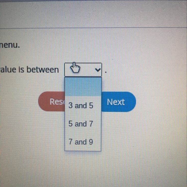 Select the correct answer from each drop-down menu. The value of √42 is (blank) number-example-1