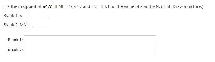 This is geometry and I am unable to find both answers to the blanks, I need help.-example-1