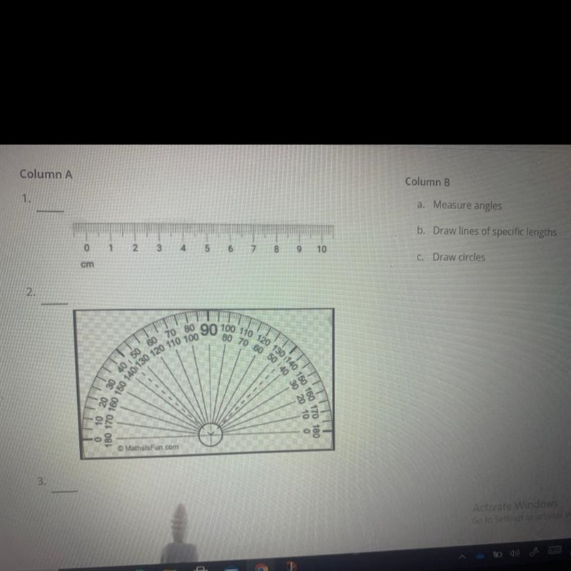 Match each tool with how we used it in class-example-1