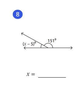 Write an equation and solve for x. Show all your work.-example-1