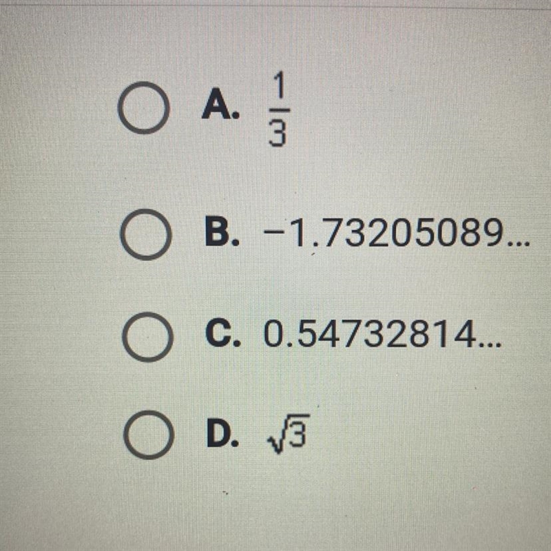 Which number produces a rational number when multiplied by 0.5?-example-1