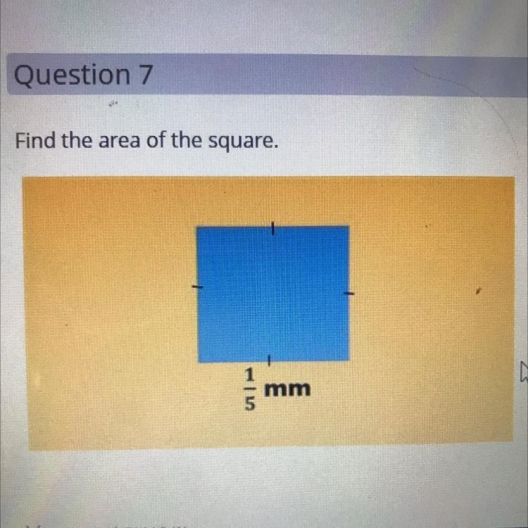 Answer choices 4/5 mm2 2/25 mm2 1/25 mm2 It’s not the first answer-example-1