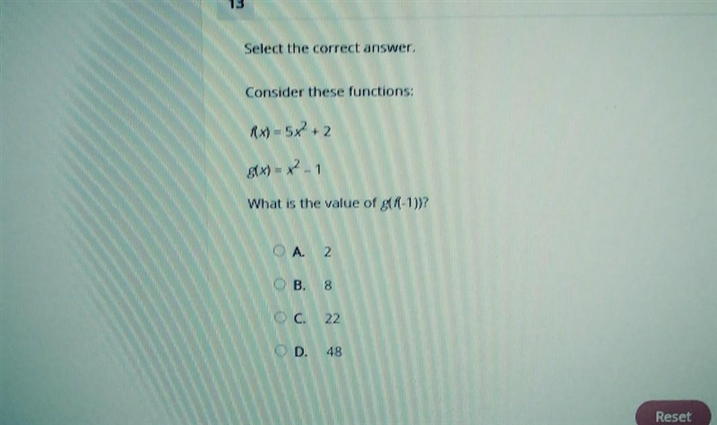 Select the correct answer. Consider these functions: ​-example-1