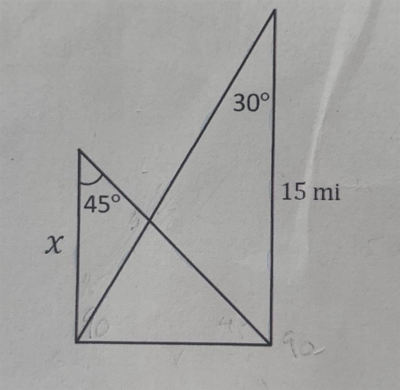 Solve For The Missing Variable In Each Figure. Give Exact Values.-example-1