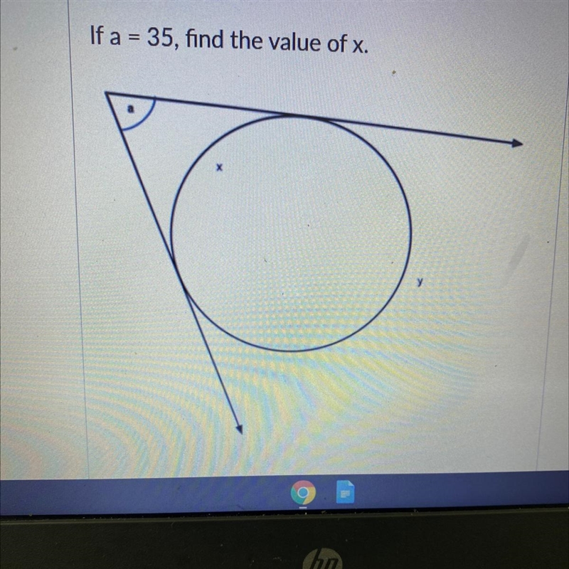 If a=35, find the value of X.-example-1