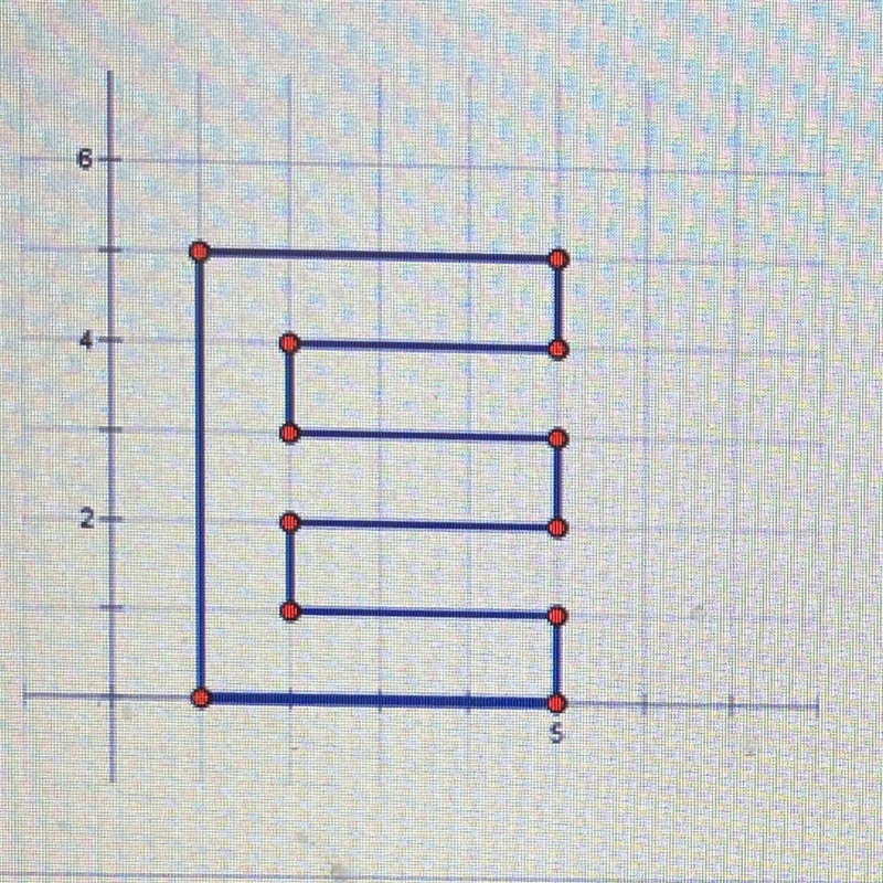 What is the area of this polygon on a coordinate plane? Show your work.-example-1