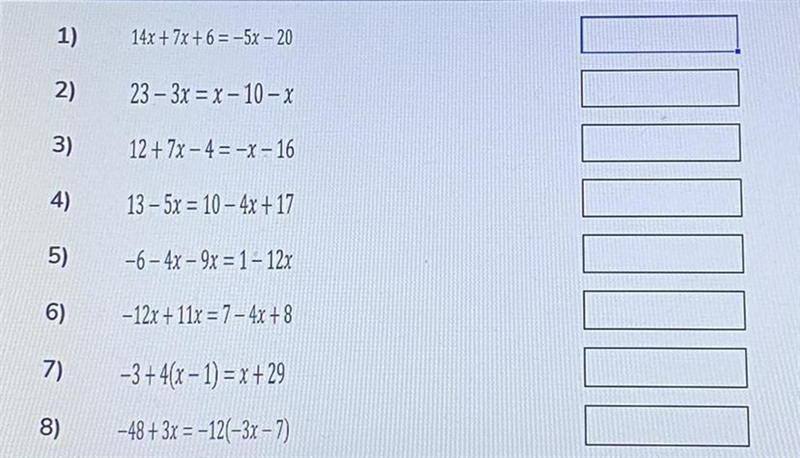 Please help me (>^ <) -Solving Equations with variables on both sides-example-1