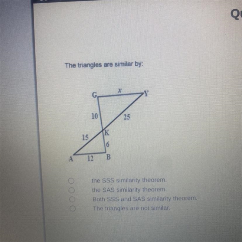 HOW ARE THE TRIANGLES SIMILAR PLEASEEEEEE HELPPP :,(-example-1