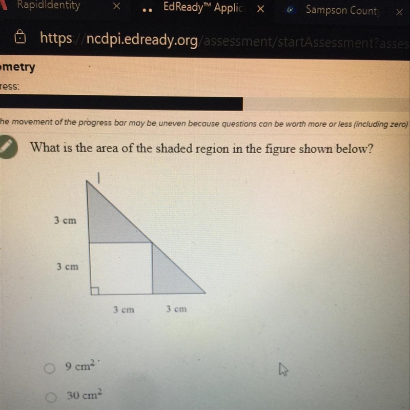 What is the area of the shaded region in the figure shown below?-example-1