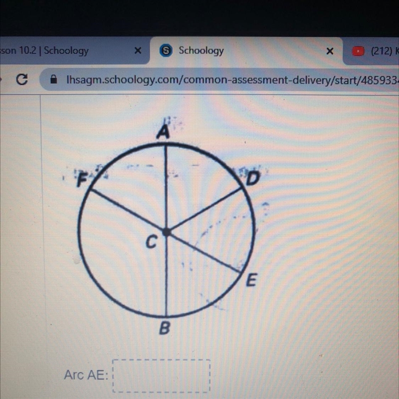 Classify each as a minor arc, major arc, or semicircle!!!!!!!!!!!! AE: AEB: FDE: FED-example-1