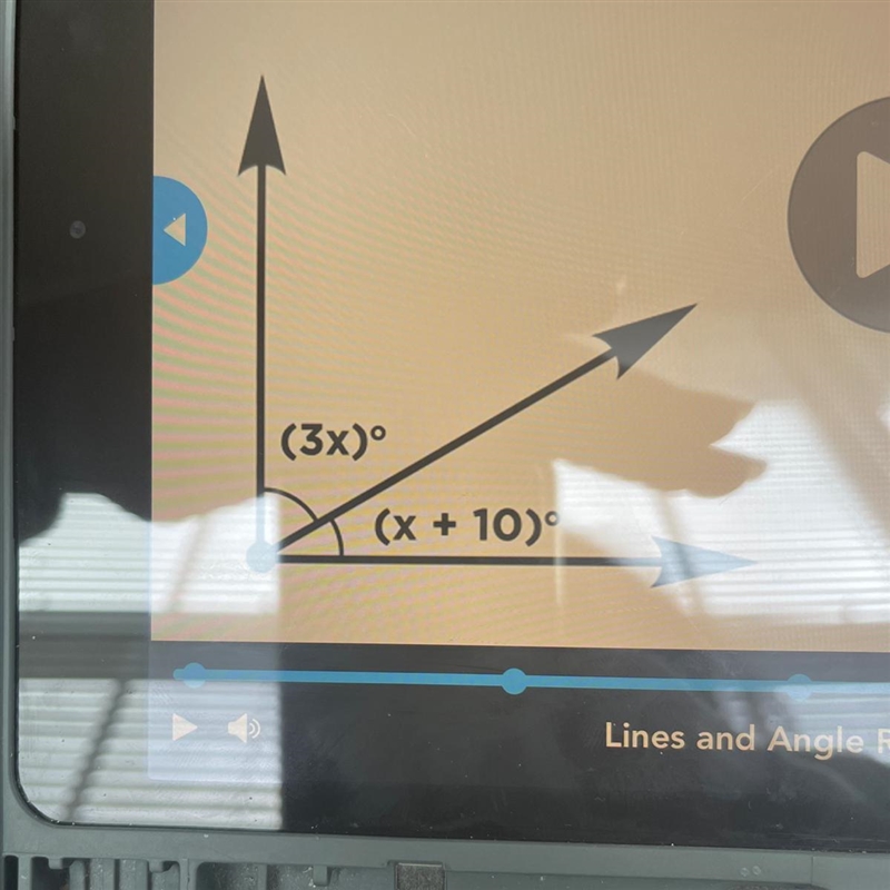 What equation can you write to solve for x?-example-1