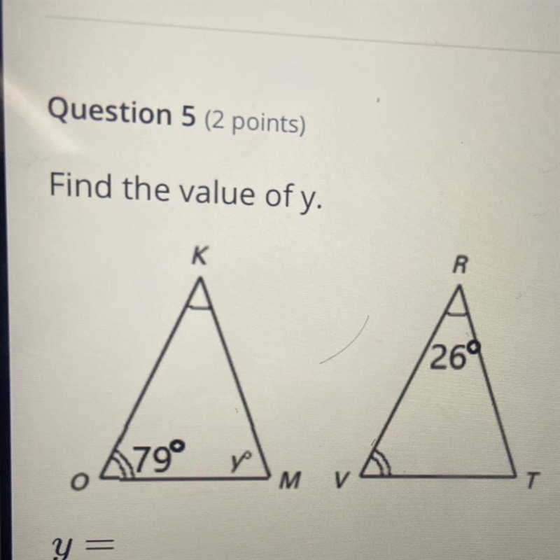 Find the value of y and show work-example-1