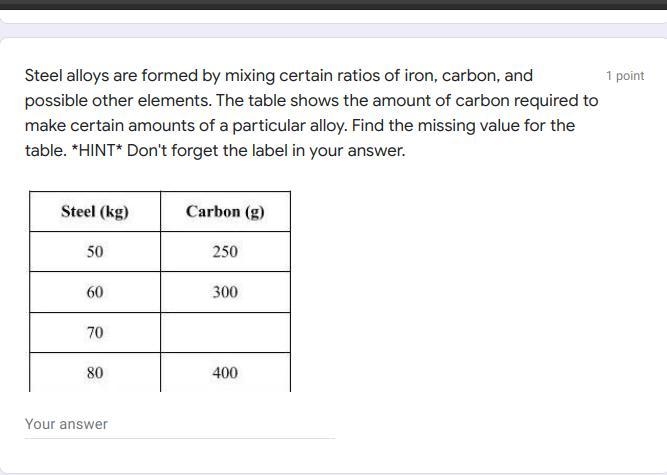 Steel alloys are formed by mixing certain ratios of iron, carbon, and possible other-example-1