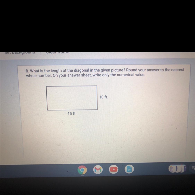 What is the length of a diagonal in the given picture? Round your answer to the nearest-example-1