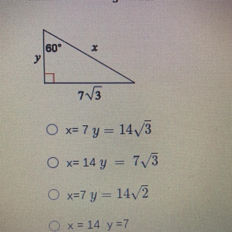 Please help !! find the missing sides-example-1