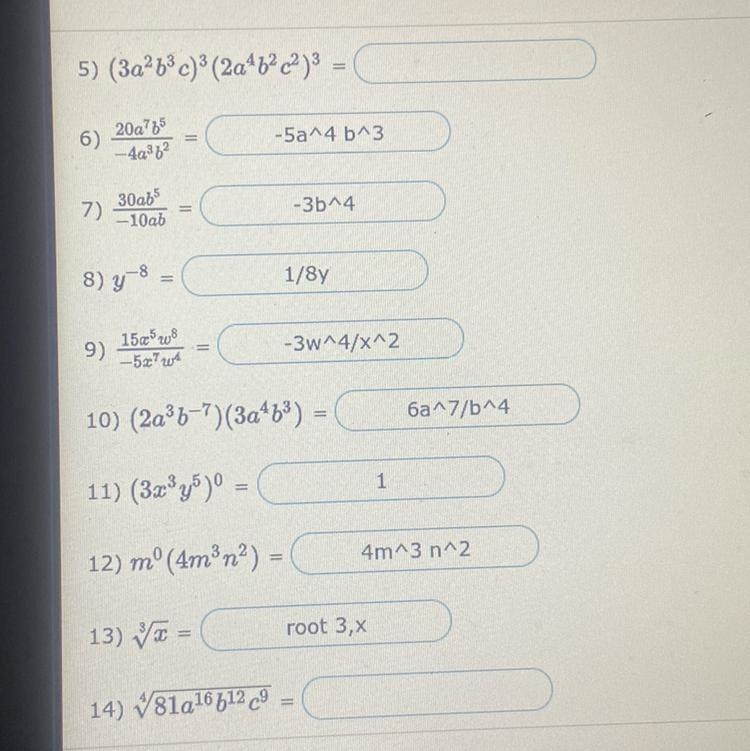 I need help with 5 and 14 pls-example-1