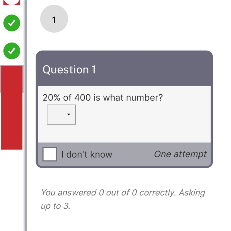 20% of 400 is what number-example-1