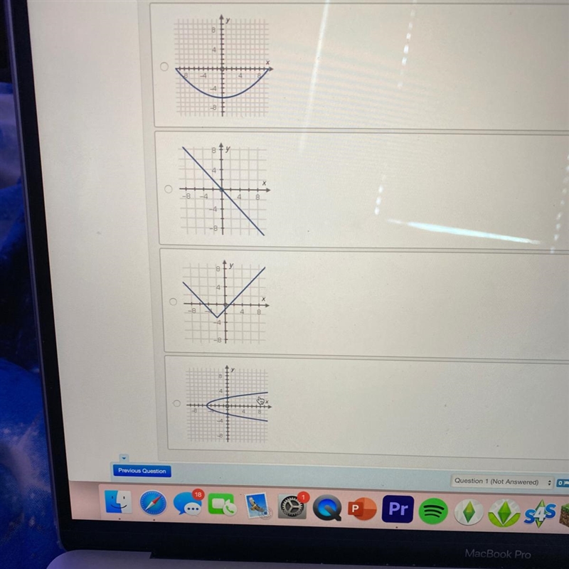 Which of the following does NOT represent a function?-example-1