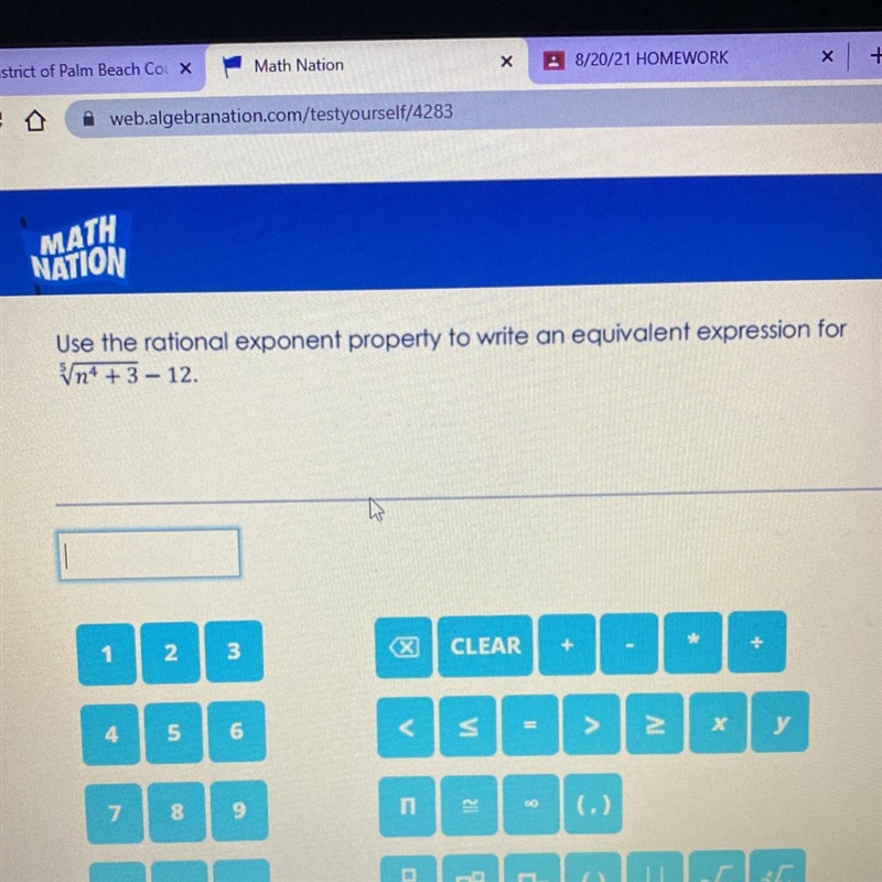 Use the rational exponent property to write an equivalent expression for-example-1