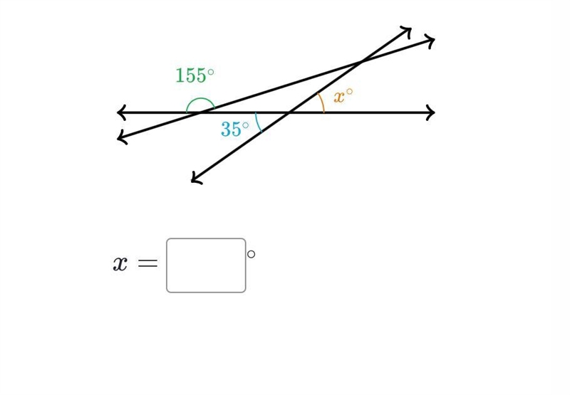 155 ° 35 ° x ° x = ? °-example-1