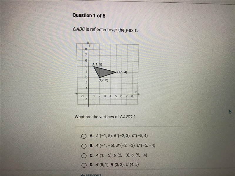 ABC is reflected over the y-axis-example-1