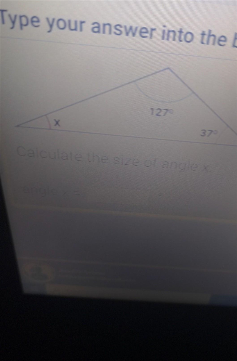 Calculate the size of angle x​-example-1