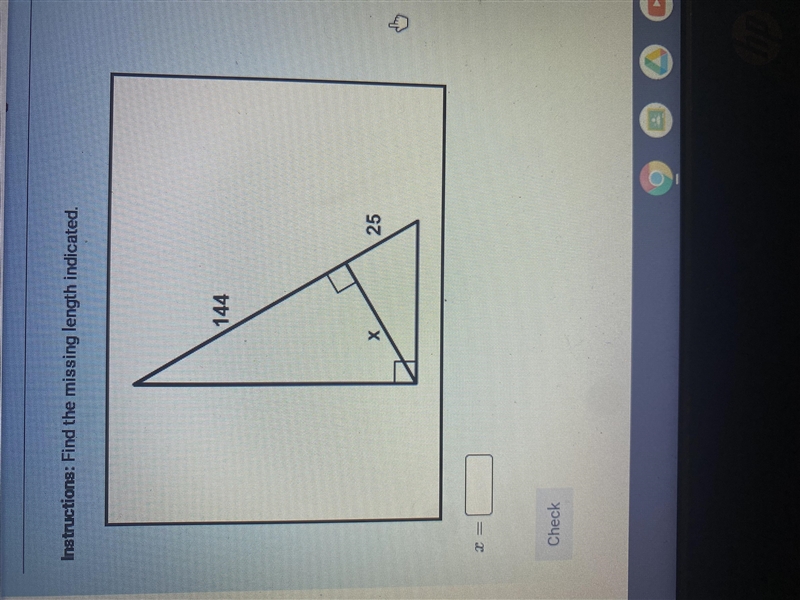 Find the missing length Indicated-example-1