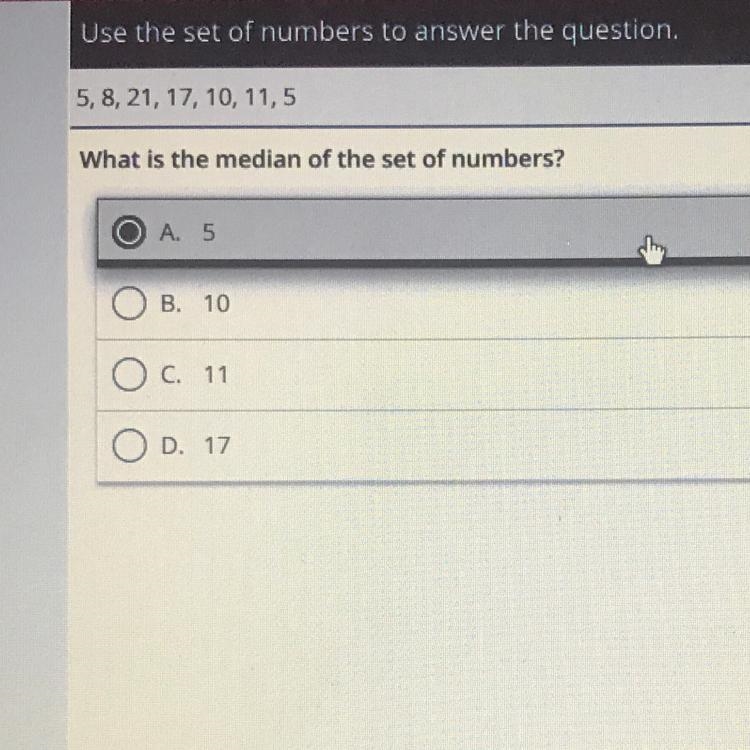 What is the median of the set of numbers?-example-1