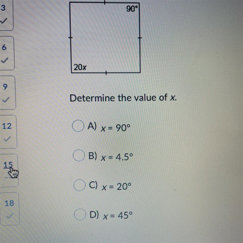 Determine the value of x ASAP! Help!-example-1