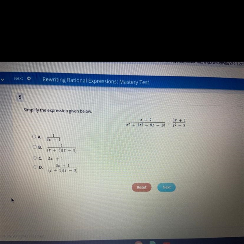 Simplify the expression given below. I + 2 13 + 212 - 91 - 18 3r + 1 12 9 A. 31+1 1 31 + 1 B-example-1