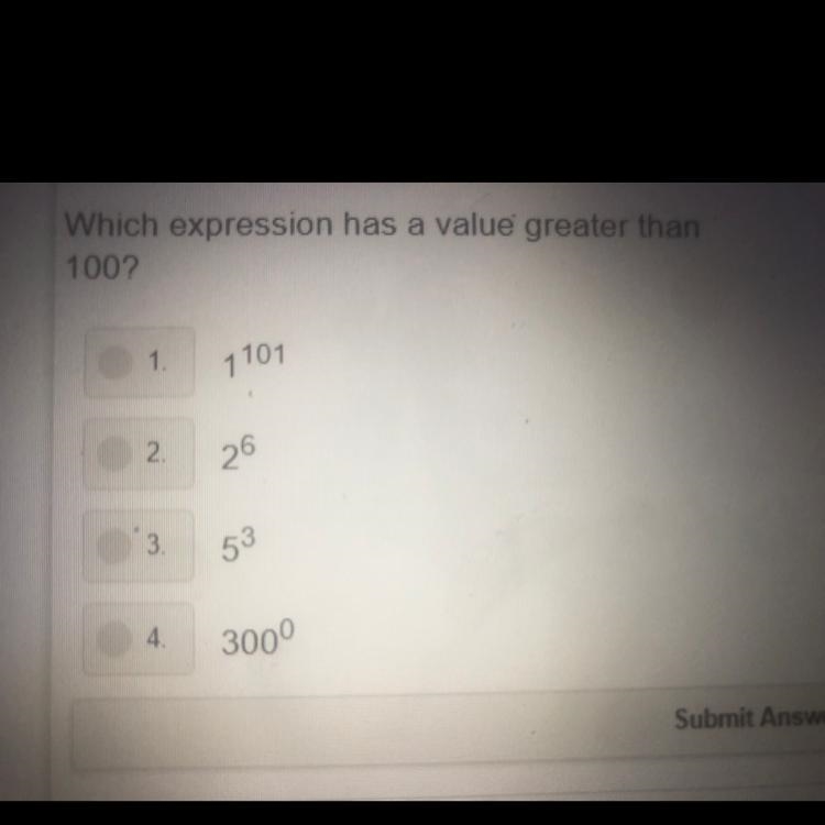 Which expression has a value greater than a 100-example-1