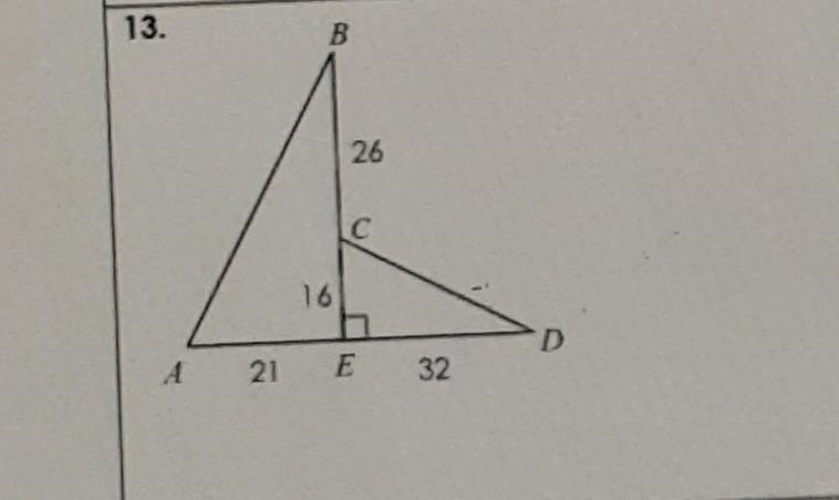 Topic: Similar Triangles Determine whether the triangles are similar by AA ~, SSS-example-1