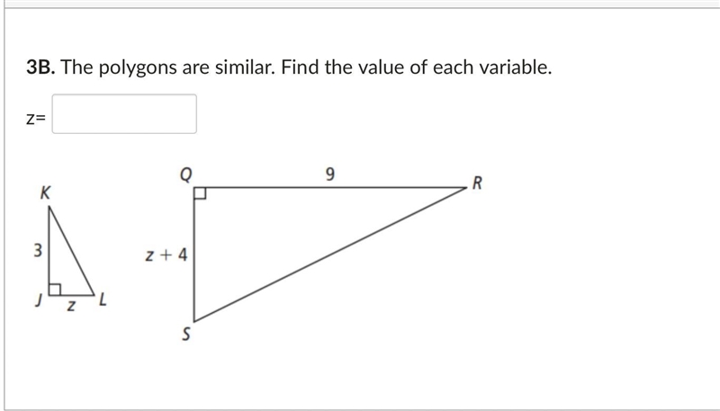 The polygons are similar. Find the value of each variable.-example-1