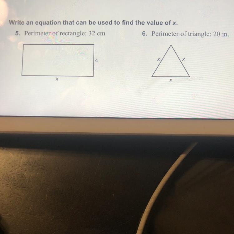 Perimeter of triangle:20-example-1