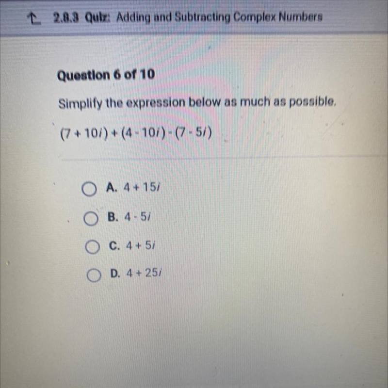 (7 + 10i)+(4-10i)-(7-5i)-example-1