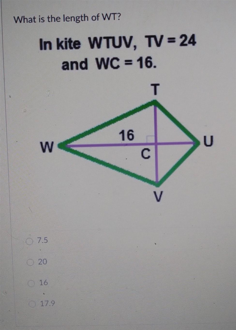 What is the length of WT?​-example-1