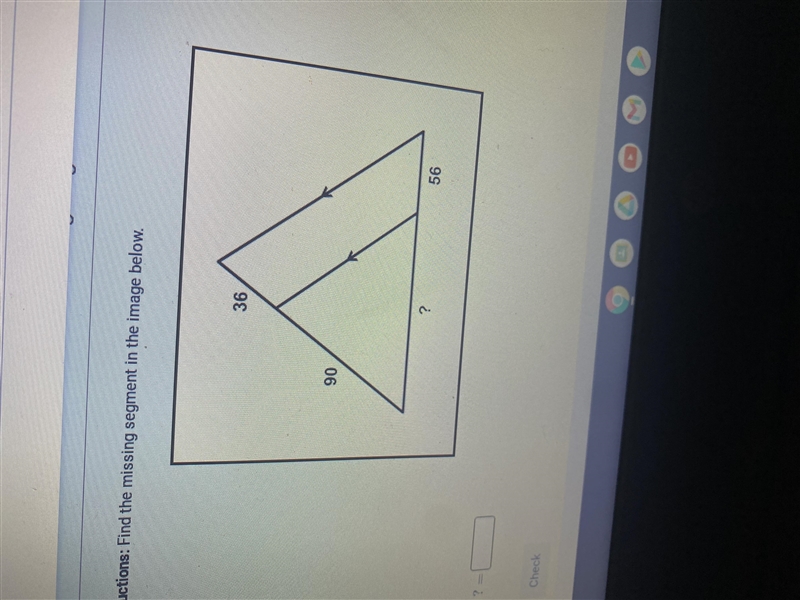 Find the missing segment in the image below-example-1