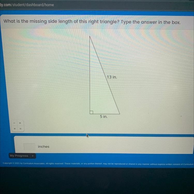 What is the missing side length?-example-1