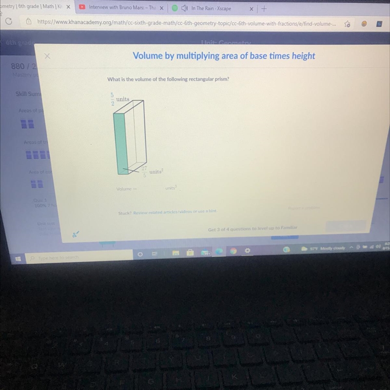 What is the volume of the following rectangular prism?-example-1