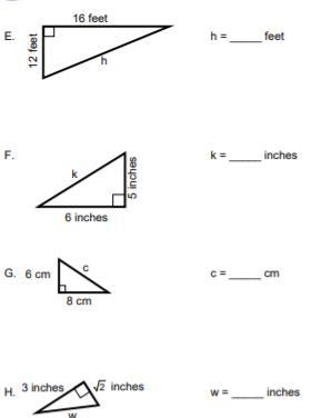 Please answer the math question about the Pythagorean theorem **Template** B. Answer-example-2