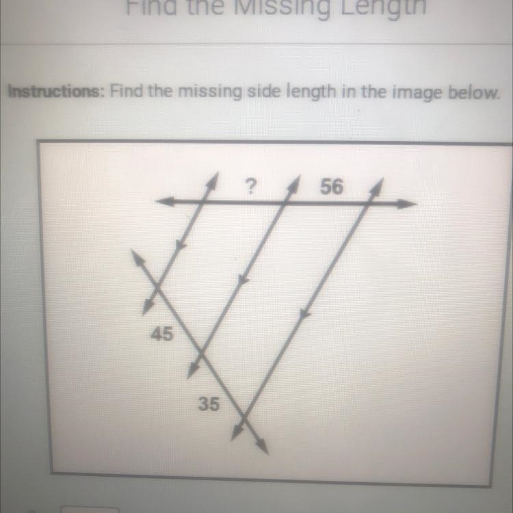 Find the missing side length in the image below-example-1