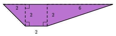 Find the area of the shape below. Hint: Find the area of the two triangles and the-example-1