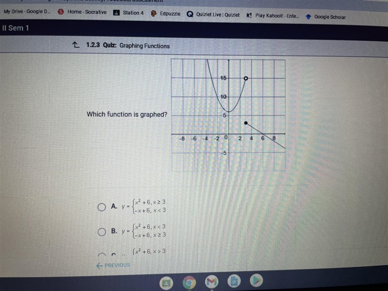 Which function is graphed?-example-1