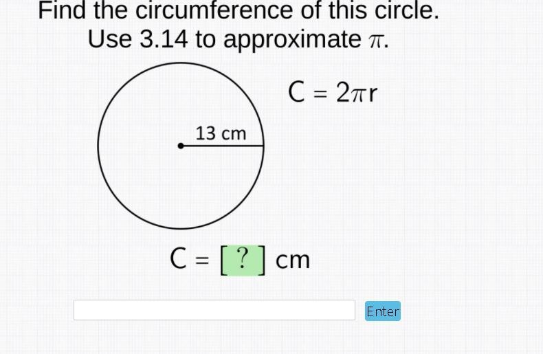 Find the circumference of this circle-example-1