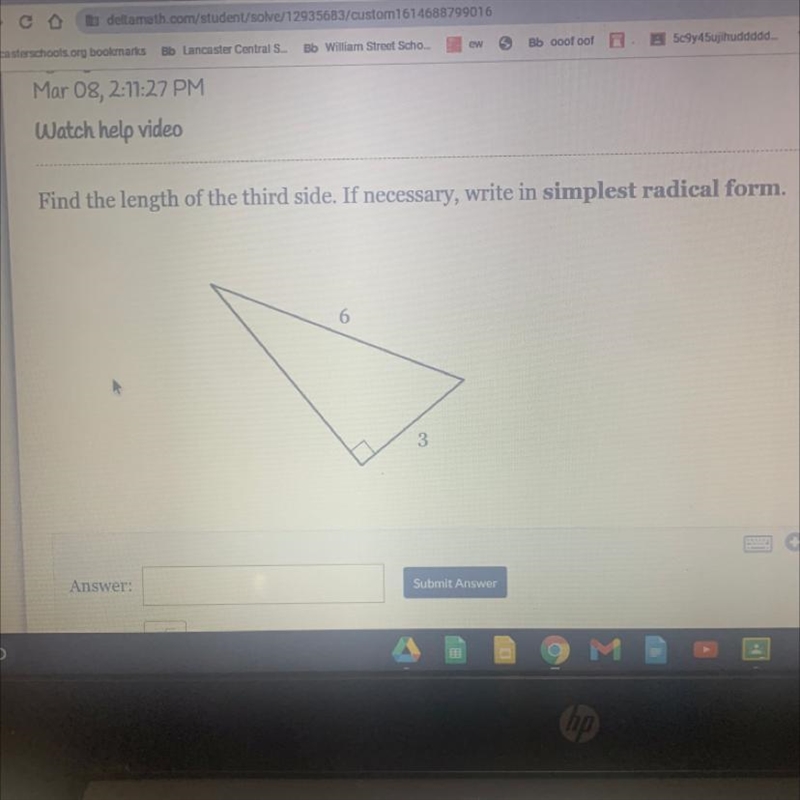 Find the length of the third side. If necessary, round to the nearest tenth. 16 and-example-1